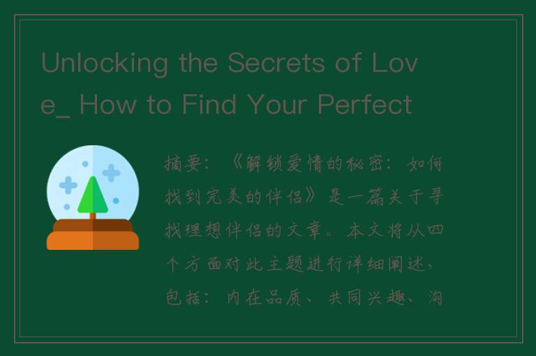 Unlocking the Secrets of Love_ How to Find Your Perfect Partner